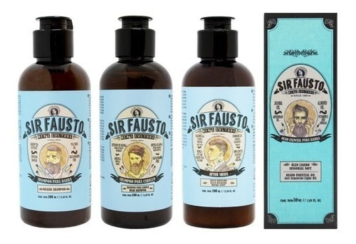 Sir Fausto Shampoo Barba Cabello After Oleo Viaje Pocket