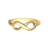 Infinito - Anel Ouro 18k Amarelo - Símbolo Infinito