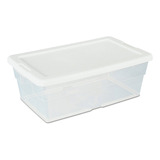 Sterilite Caja De Plástico Transparente Tapa Plana