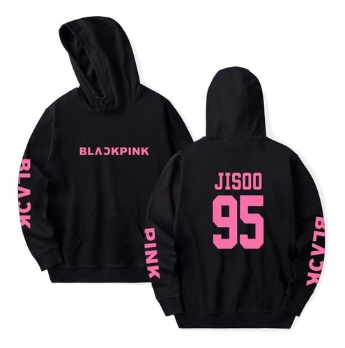 Poleron Black Pink Jisoo 95 Kpop Unisex 