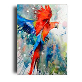 Cuadro Decorativo Canvas Pintura Guacamaya Tipo Oleo 80*120