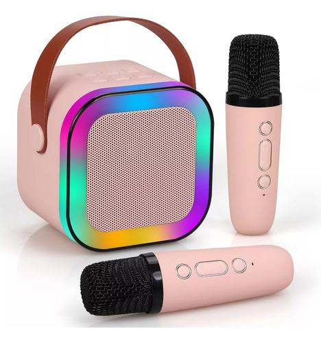 Altavoz Bluetooth Portátil Máquina Karaoke Con 2 Micrófonos