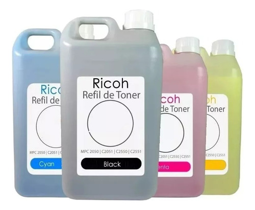 Kit X 4 Recarga Toner Color Ricoh C2003 2503 3003 3500 - 1kg