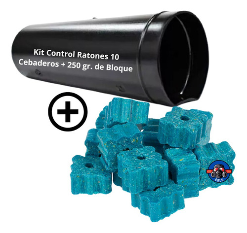 Kit Control Ratones 10 Cebaderos + 250 Gr. De Bloque