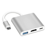 Adaptador Hub Usb C A Usb 3.0 Hdmi Usb C Para Macbook