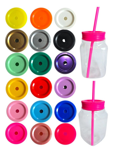 150 Mason Jar Cilindro Bules Vasos 600ml Popote