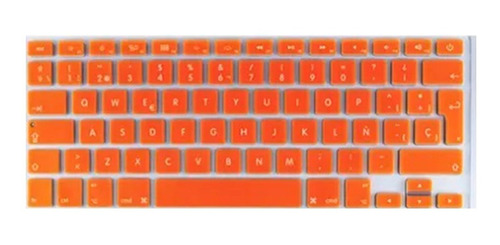 Protector Teclado Para Macbook Air Pro Retina Naranja