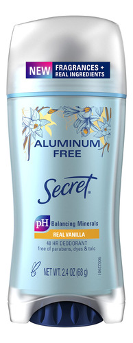 Secret, Desodorante Sin Aluminio Para Mujer, Vainilla Real,.