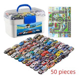 Kit Con 50 Carros De Metal, Colección De Regalos Para Niños