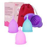 X3 Copas Menstrual Fda Certificadas 3 Vasos + 3 Bolsas