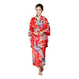Bata Con Estampado De Kimono Vestido Tradicional Japonés