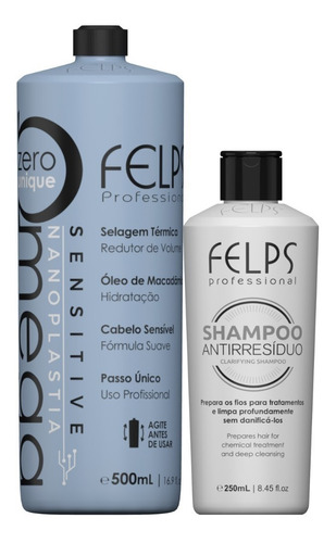 Felps Progressiva Omega Zero Sem Formol 500ml + Sh 250ml