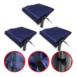 3 Laterais De Fechamento Azul Parede Para Tenda Gazebo 3x3