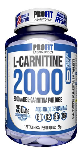 L Carnitine 2000 Com Chromium 120 Cáps - Profit - Lançamen