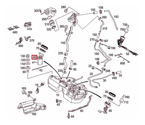 Bomba Gasolina Mercedes Benz C219 W211 E240 E350 M112 M272 Foto 5