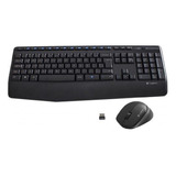 Teclado Logitech S/fio + Mouse S/fio 1000dpi Mk345 Preto