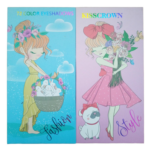 Paleta De Sombras Chicas Kawaii Con 72 Tonos