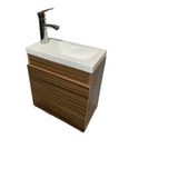 Kit De Baño Gabinete Mueble Volado +monomando+ovalin Lavabo