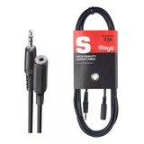 Cable Stagg Mini Plug Hembra A Macho Alargue Auriculares 3 M