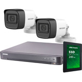Kit 2 Camaras Seguridad Hikvision Con Audio !!!! 1080p 2mp