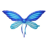 Globo Alas De Mariposa Disfraz Azul Celeste Metalizado