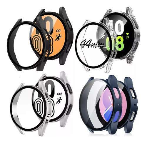 4 Funda Con Mica Para Samsung Galaxy Watch 6 40mm 44mm Case 