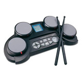 Bateria Eletrônica Musical 4 Pads Medeli Dd-61 Com Baquetas Cor Preto