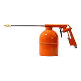 Pistola Lavadora Con Depósito Para Compresor Salkor Pllh Color Naranja