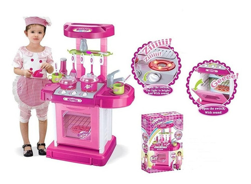 Cocina Juguete Niña Maletín Regalo Kitchen Set 65cm