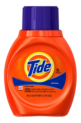 Jabón Líquido Tide Original Para Ropa 739 Ml 16 Cargas