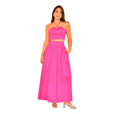 Conjunto En Tela Tafeta Marca Colors Ref 1153181 Fucsia