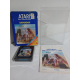 Atari 2600 Defender En Caja+ Juego, Manual Y Protector (b)