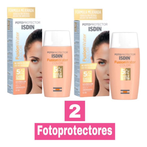 Fotoprotector Isdin Fusion Water Color Fps 50 Con 2 Pzas