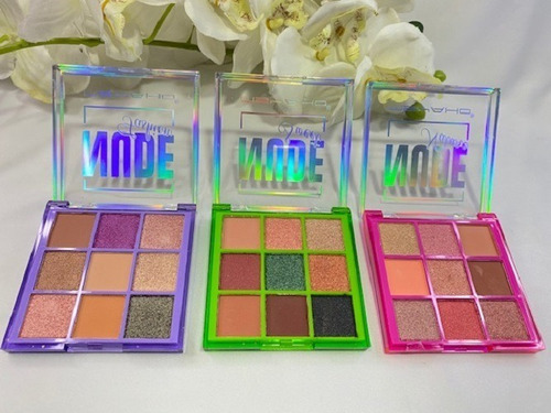 Set De 3 Paletas De Sombras Colores Nude Y Glitter, Oferta!