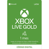 Membresía Xbox Live Gold 1 Mes Código 