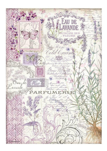 Stamperia Papel De Arroz A4 Provence Dfsa4674