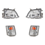 Paquete De 2 Faros Y 2 Cuartos P/ Hino Dutro 2007/2011 Depo