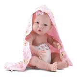 Boneca Bebe Estilo Reborn Banho De Carinho Divertoys 8045