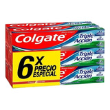 Pasta De Dientes Colgate Triple Acción 50gr Pack 6 Unidades