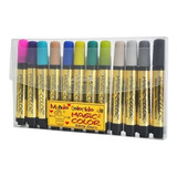 Kit Caneta  Magic Color -12 Cores-  Tons Pastel