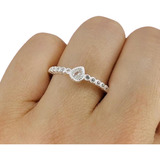 Anillo Gota Con Cubic Blancos Plata 925 Ap 440-37