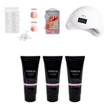 Kit 3 Polygel 50ml+ Molde F1+cabine Sun 5+100 Tips Sorriso