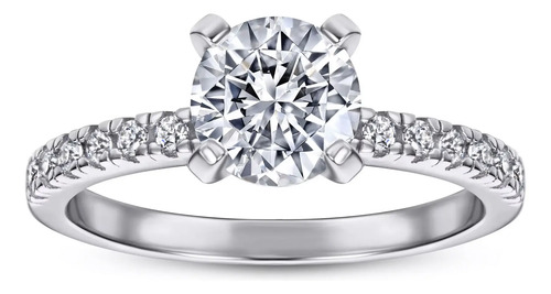 Anel Casamento Noivado Prata 925 Moissanita 1 Quilate 6.5mm | Parcelamento sem juros