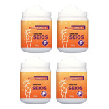 Kit 4 Creme Seio F Para Firmar Seios E Levantar Seios 100g