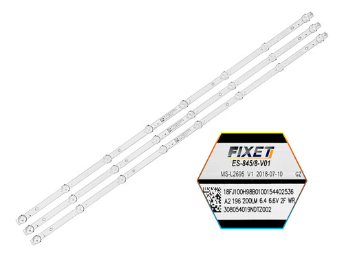 Kit 3 Tiras Led Rca Sansui Rtv4019sm Smx4019sm