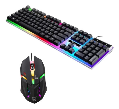 Pack Gamer Hierro 2 Teclado Gamer G21 + Mouse Rgb Con Cable 