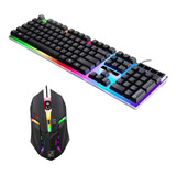 Pack Gamer Hierro 2 Teclado Gamer G21 + Mouse Rgb Con Cable 