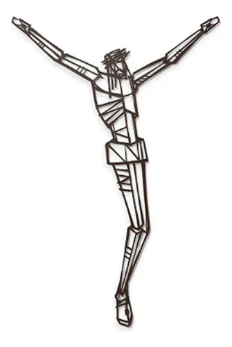 Cuadro De Cristo Minimalista De Madera De 97cmx65cm
