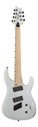 Guitarra Eléctrica Harley Benton Progressive Series R-457 Fanfret De Tilo White Brillante Con Diapasón De Arce