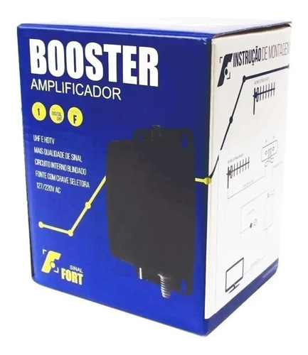 Booster Amplificador De Antena Digital 26db Pix-sinal Forte